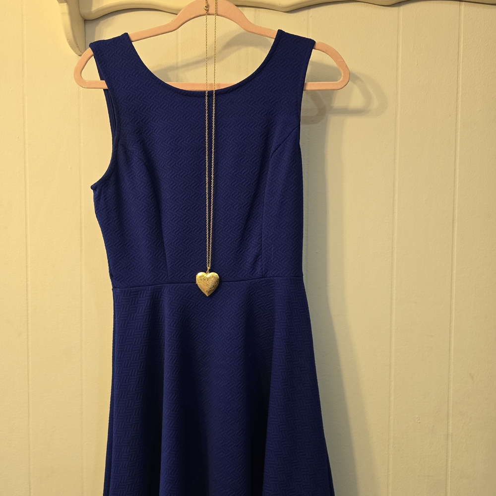 Chic Royal Blue Sleeveless Mini Dress
